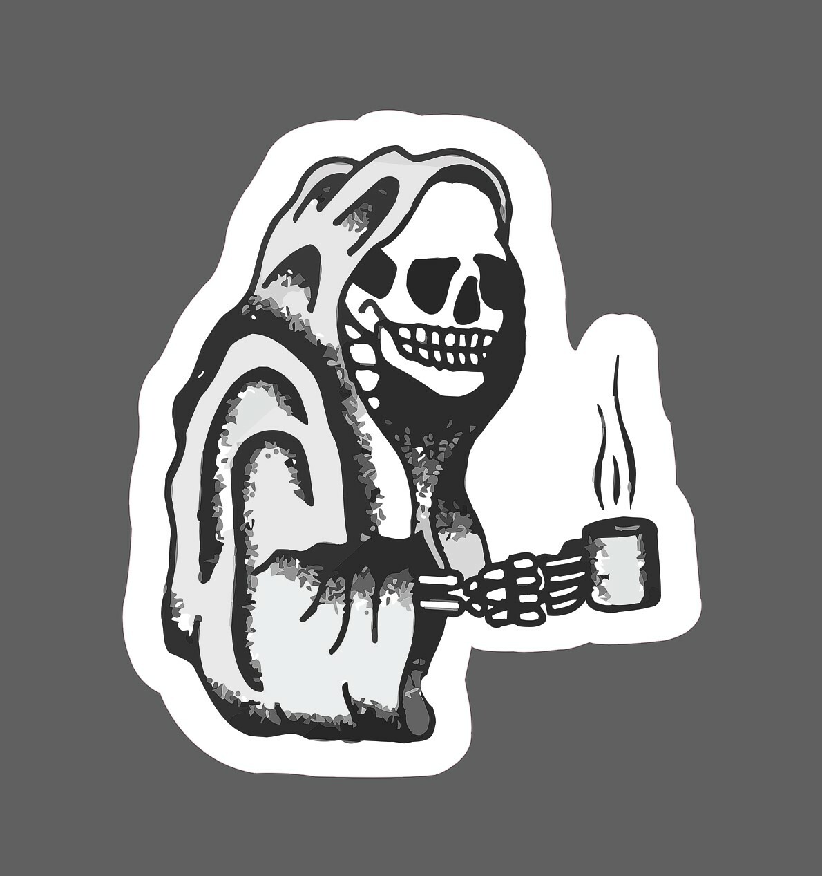 Grim Reaper Sticker Coffee Cup Waterproof – Buy Any 4 For $1.75 Each Storewide!