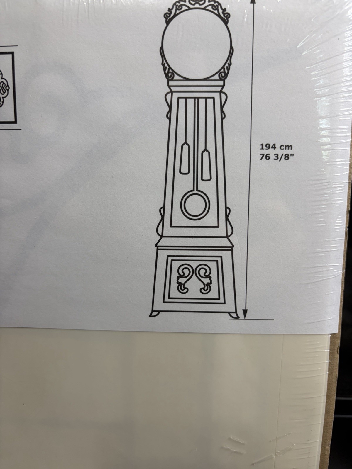 IKEA Mortorp Grandfather Clock Wall Decal Decor Anne de Graffe 76″ Tall #21675