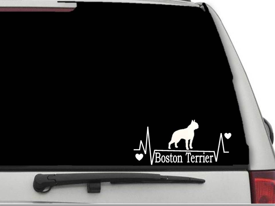 BOSTON TERRIER LIFELINE #2 Sticker Decal FREE SHIPPING Car Truck CW3290