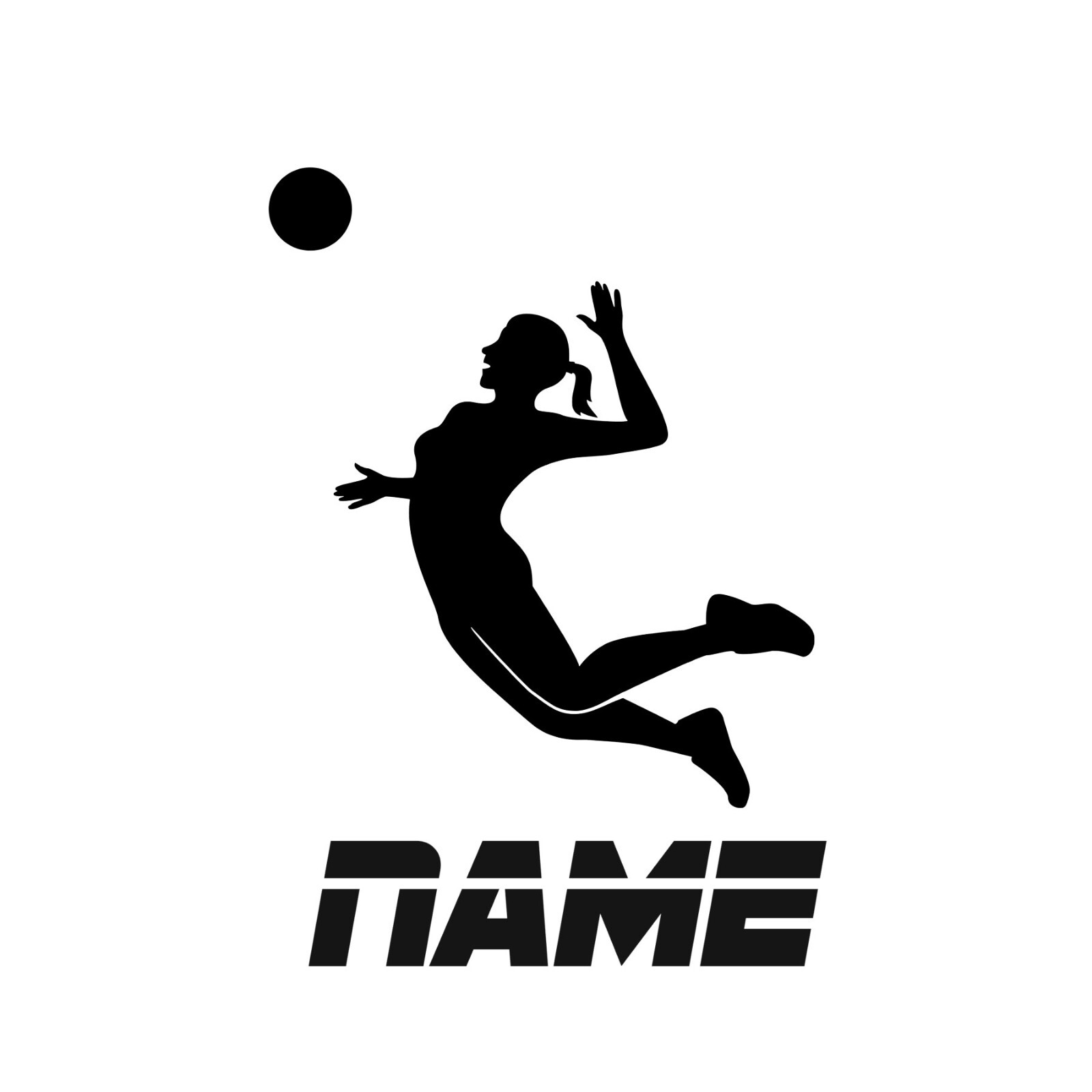 Volleyball Girl Vinyl Window Decal Sticker Car Truck SPORT BALL