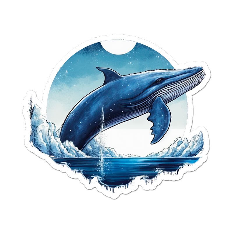 Jumping Whale, Vinyl Decal Sticker, Indoor Outdoor, 3 Sizes, #11578