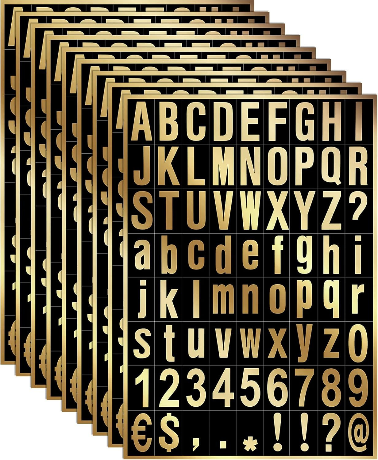 8 Sheets Mailbox Numbers Sticker, Self-Adhesive Vinyl Letters Numbers Kit for Ma