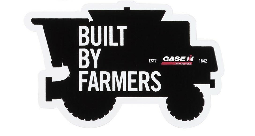 Case IH Built By Farmers Die Cut Equipment Decal / Sticker Sheet
