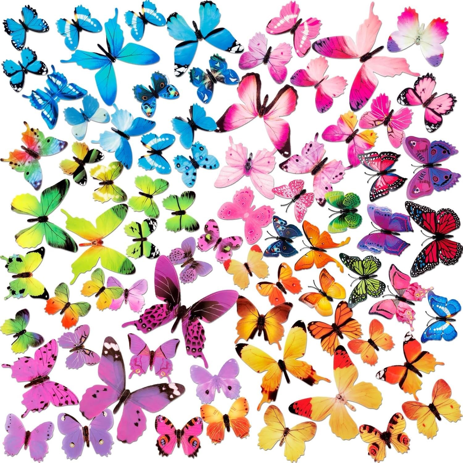 DIY Butterfly Art Decor Stickers 240pcs