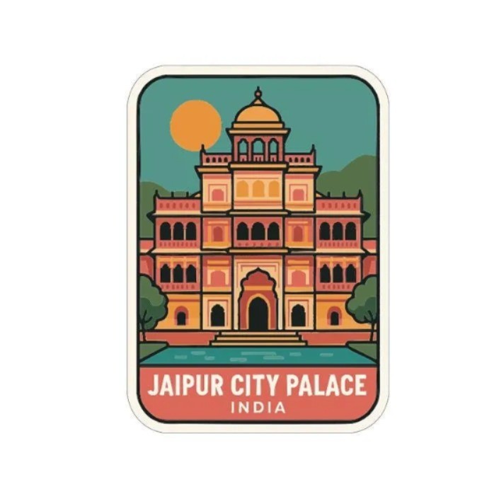 Jaipur City Palace India Iron On Heat Transfer Vinyl HTV Die-Cut Symbolic