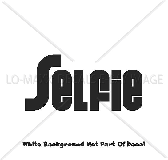 Selfie Fun Funny Trendy Car Truck Boat SUV Words & Phrases Die Cut Vinyl Decal