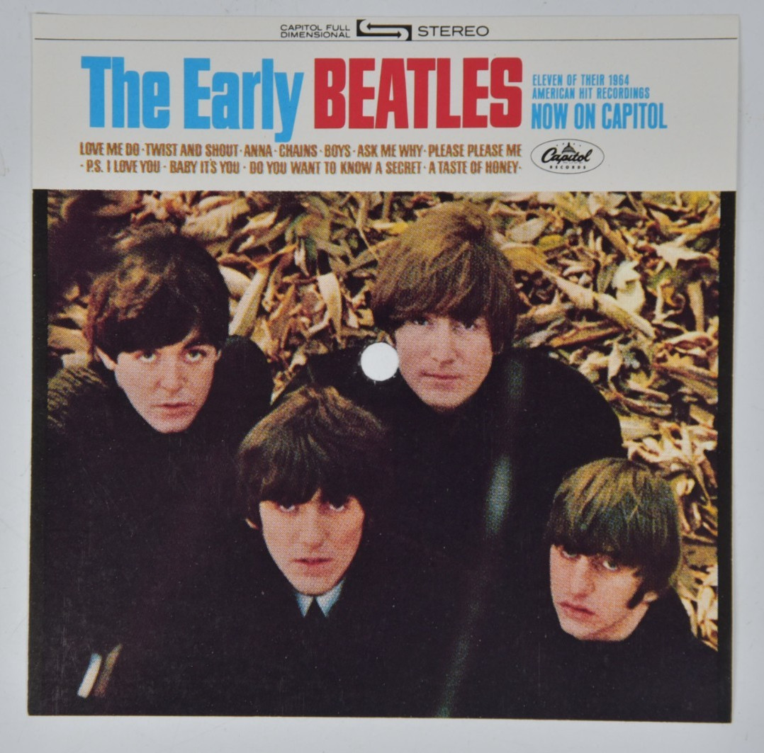Vintage The Early Beatles Insert Album Art 6″ Art Print 45 Record Paper ONLY