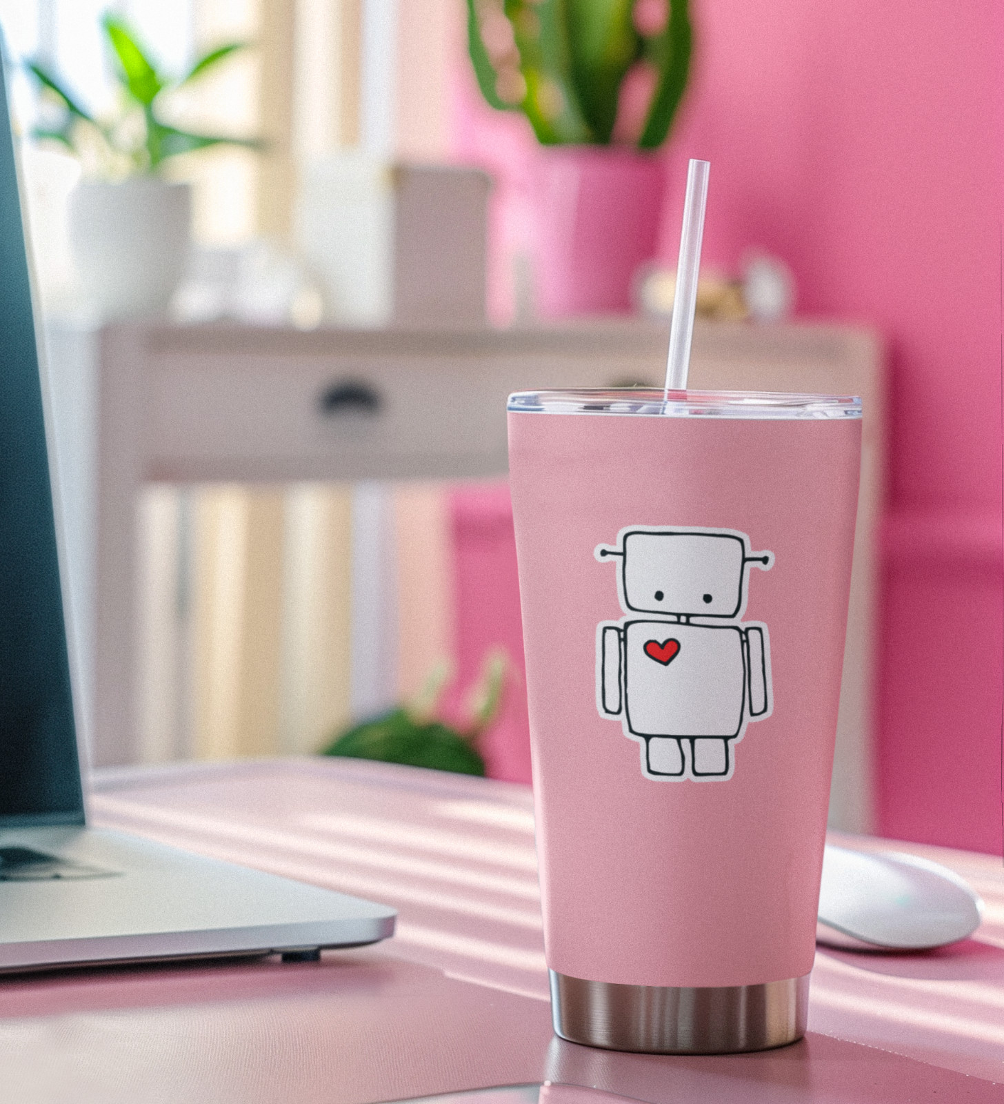 3″ Robot Heart Sticker 3 Pack – Retro Robots Vinyl Decal Stickers