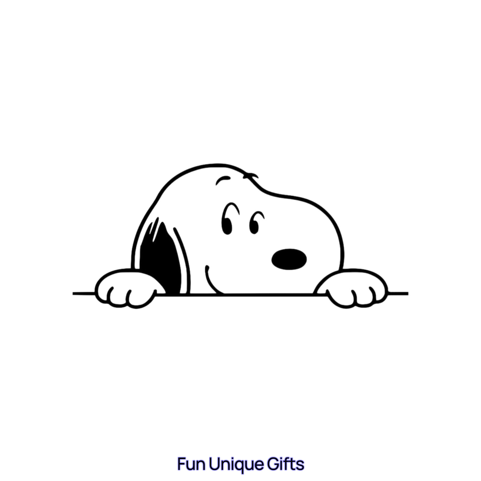 Peeking Snoopy Vinyl Decal Sticker -Multiple Colors & Sizes- SHIPS FREE!