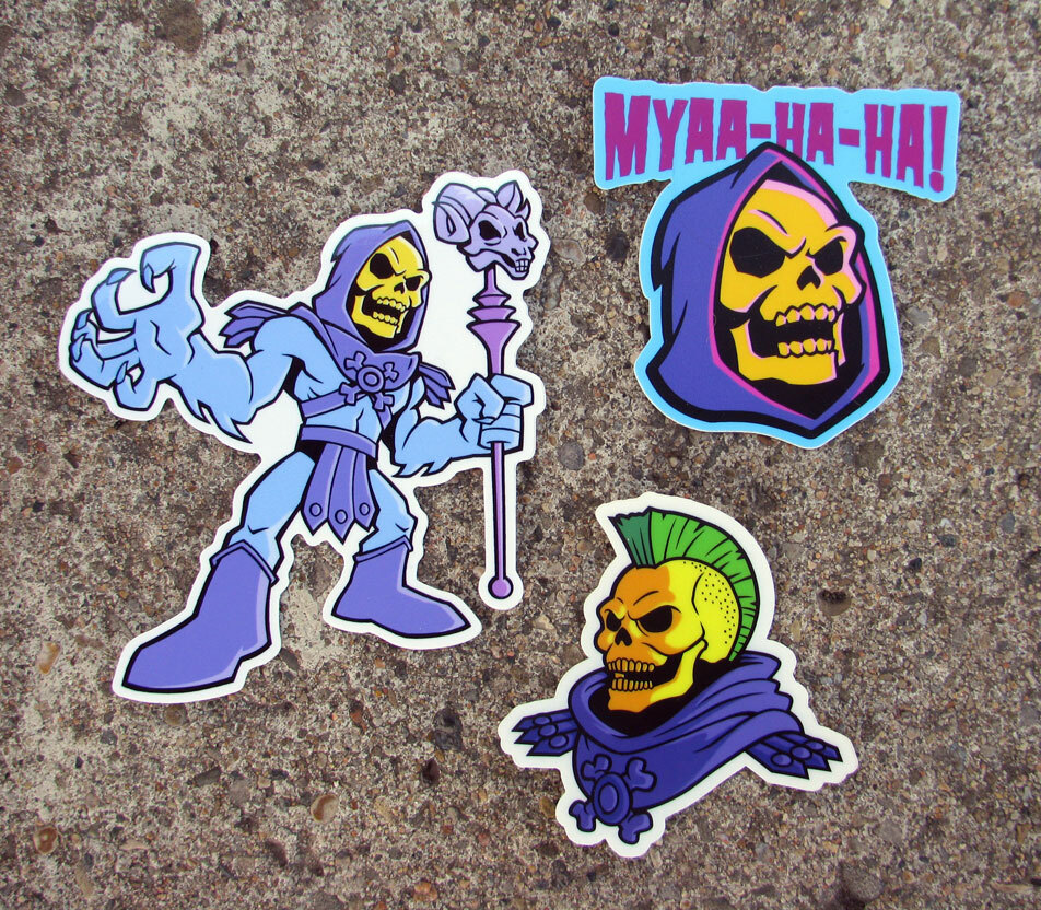 Skeletor Vinyl Sticker Set MOTU Masters of the Universe Laptop Decal Classic 80s