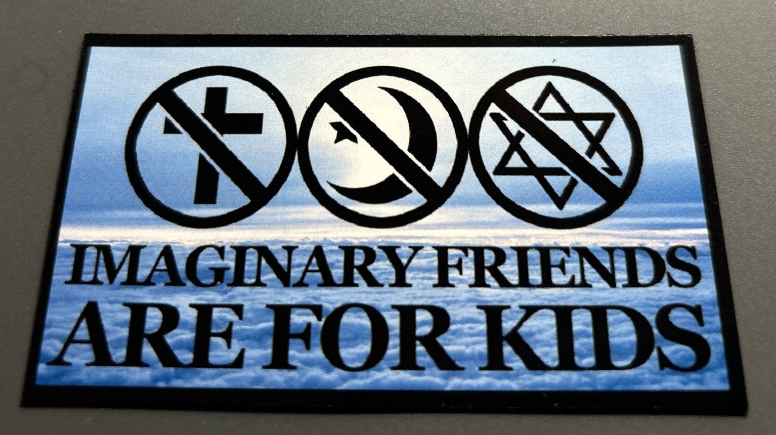 Fridge Magnet: IMAGINARY FRIENDS ARE FOR KIDS (Atheist / Religious Humor)