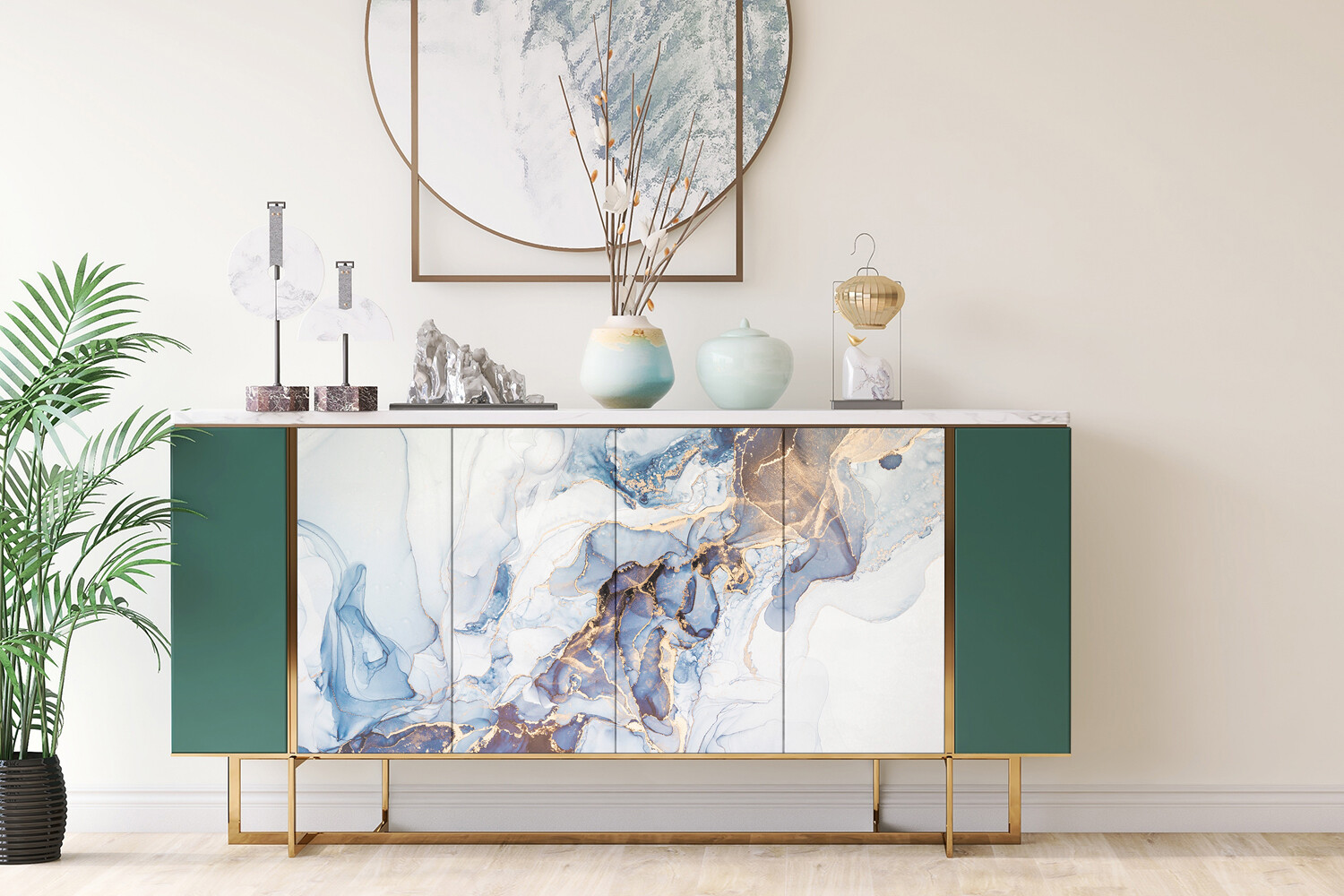 Wall Decal Self adhesive Home Furniture sticker Marble texture 100×50