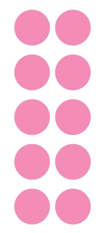 1.5″ Pink Round Label Dots Stickers Color Coding Inventory 1.5 Inch Dot