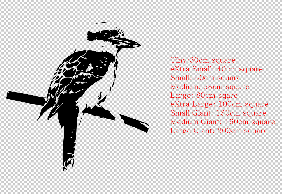 Kookaburra Australian Bird Removable Wall Tattoo Window Sticker Vinyl Decal