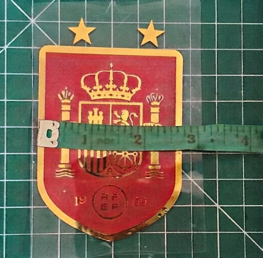 Spanish national team patch with 2 star (chrome vinyl) plus World Cup patch