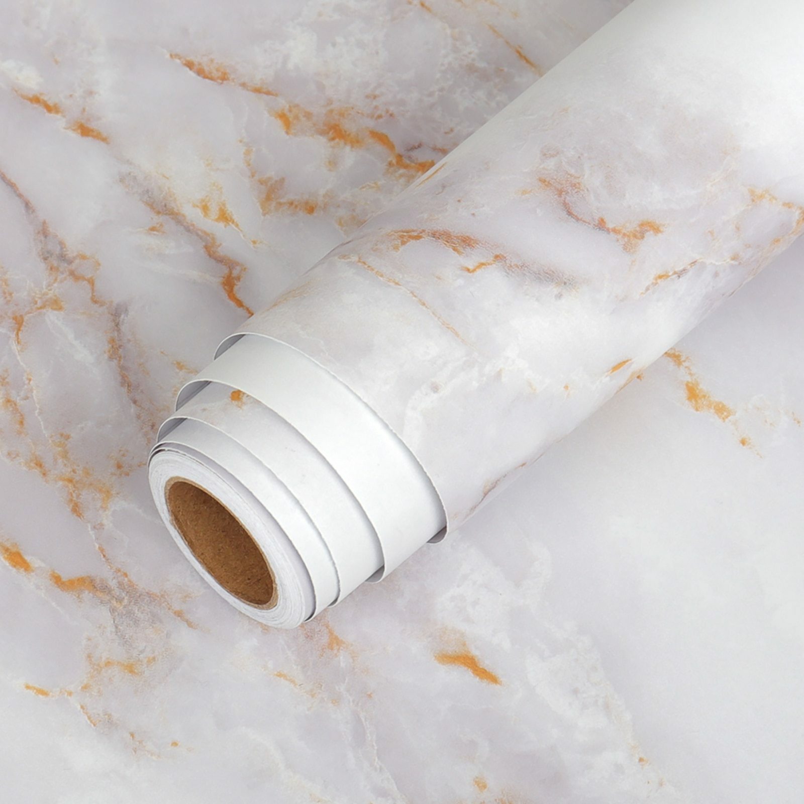 Waterproof Marble Adhesive Wallpaper Vinyl Wall Sticker Bathroom Kitchen Room