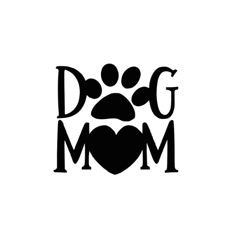 Dog Mom Vinyl Decal Sticker -Multiple Colors & Sizes- FREE SHIPPING