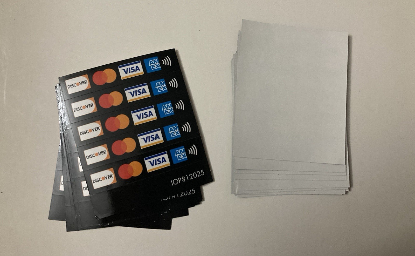 Credit Card Mobile Payment Sign Vinyl Sticker – Visa MasterCard Discover AmEx