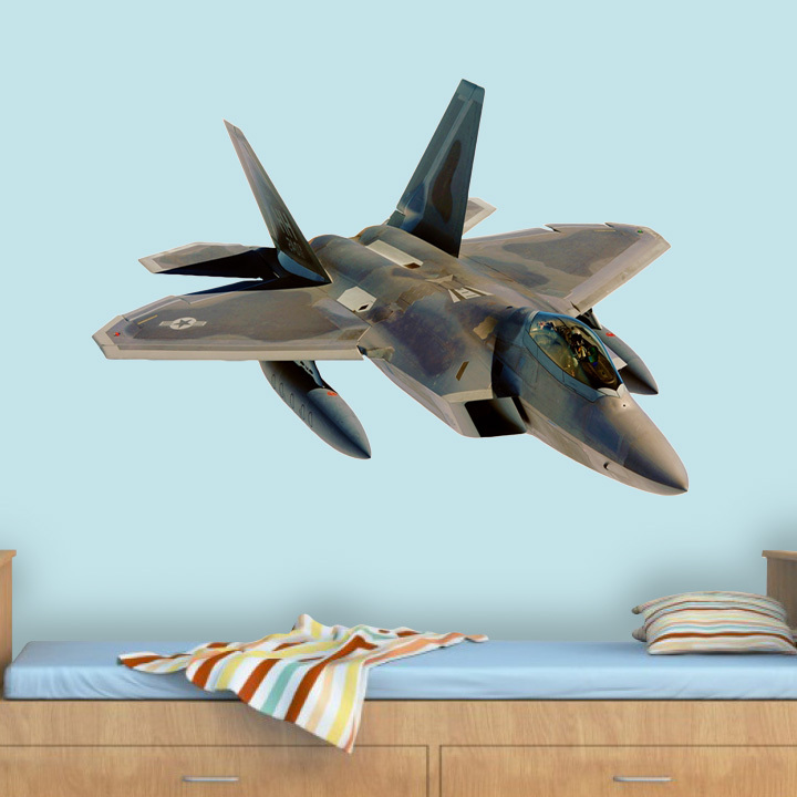 Fighter Jet Wall Sticker Jet Plane Wall Decal Boys Room Wall Art VWAQ-PAS5