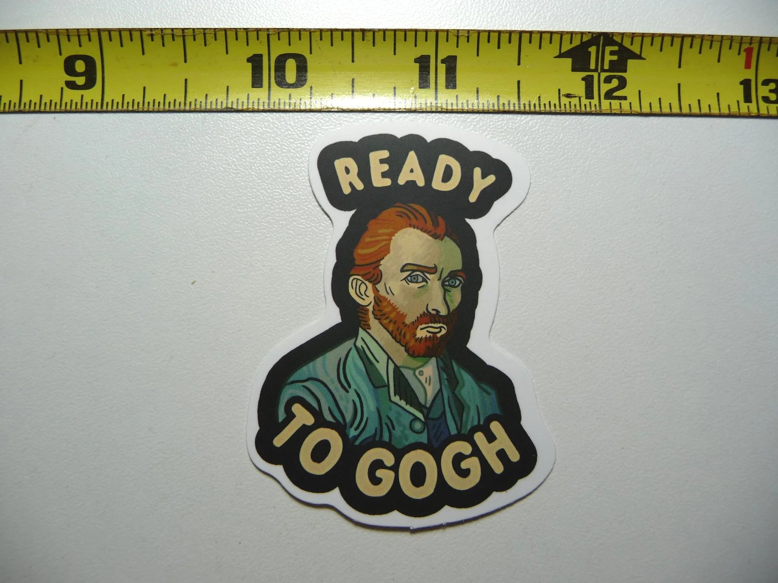VINCENT VAN READY TO GOGH SMALL STICKER DECAL FUNNY PARODY FAMOUS FUNNY