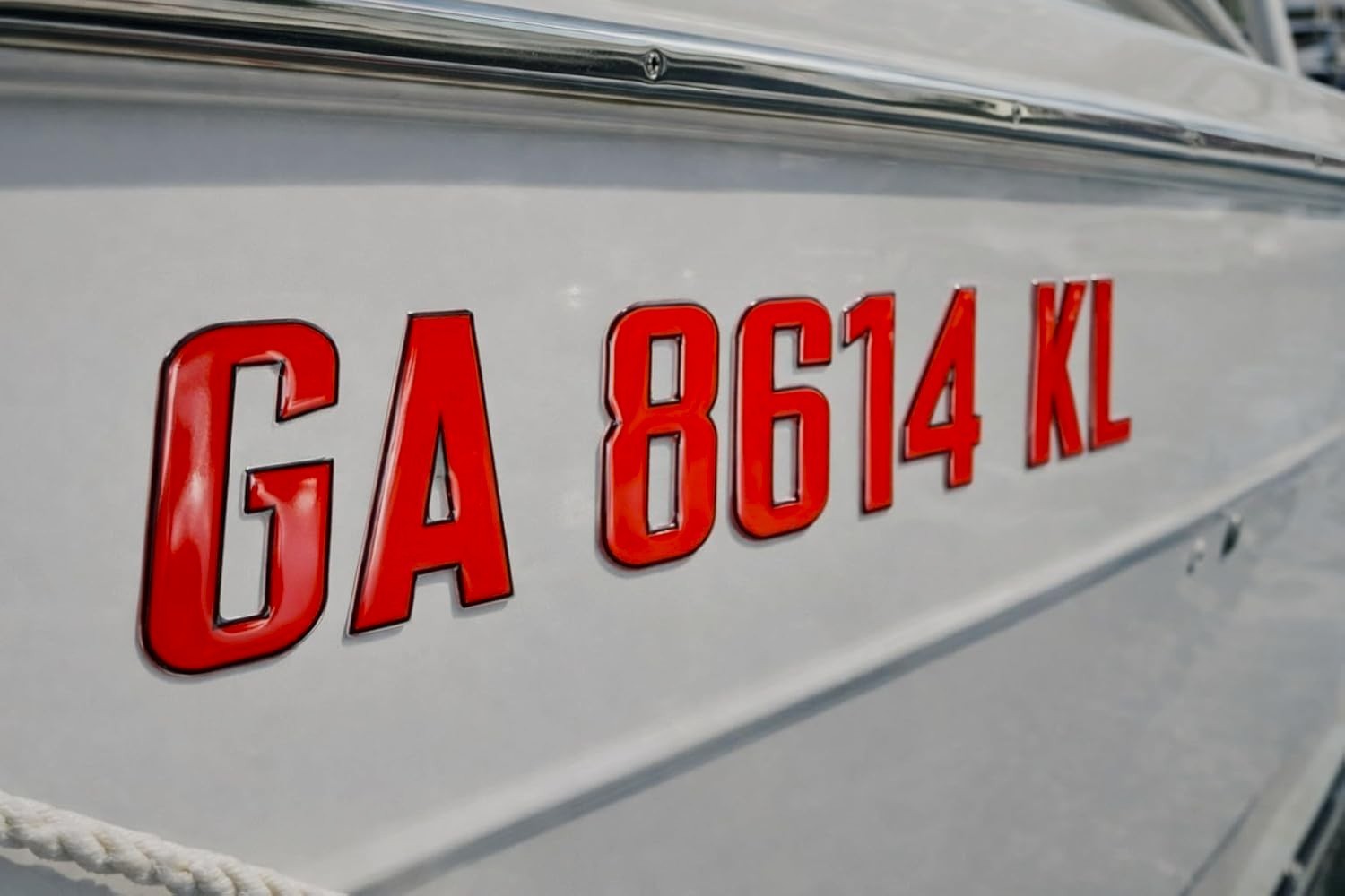 Boat and Jet Ski Lettering Marine Grade Raised Registration Numbers Raised Domed