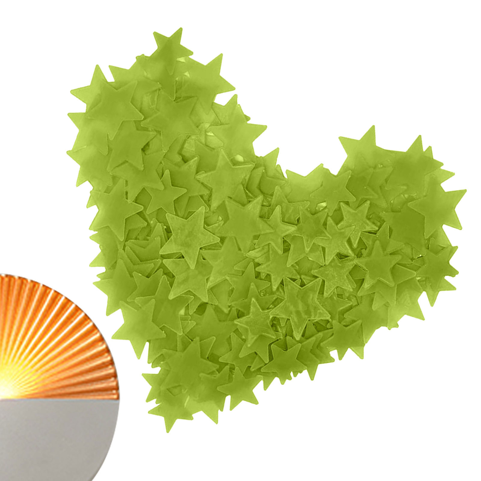 Ceiling Stars Glow in The Dark Fluorescent 100 pcs Stars Ceiling Wall Stickers