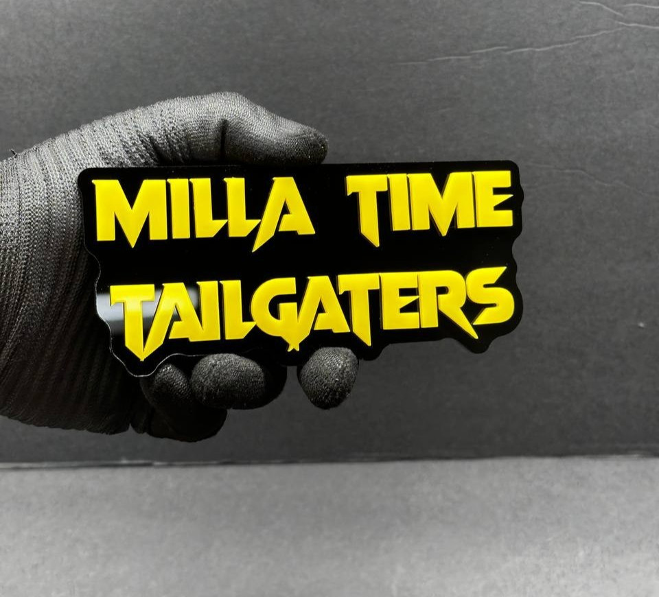 3D Custom Laser-Cut Acrylic Emblem Badge for Car – Multi-Color Personalized Name